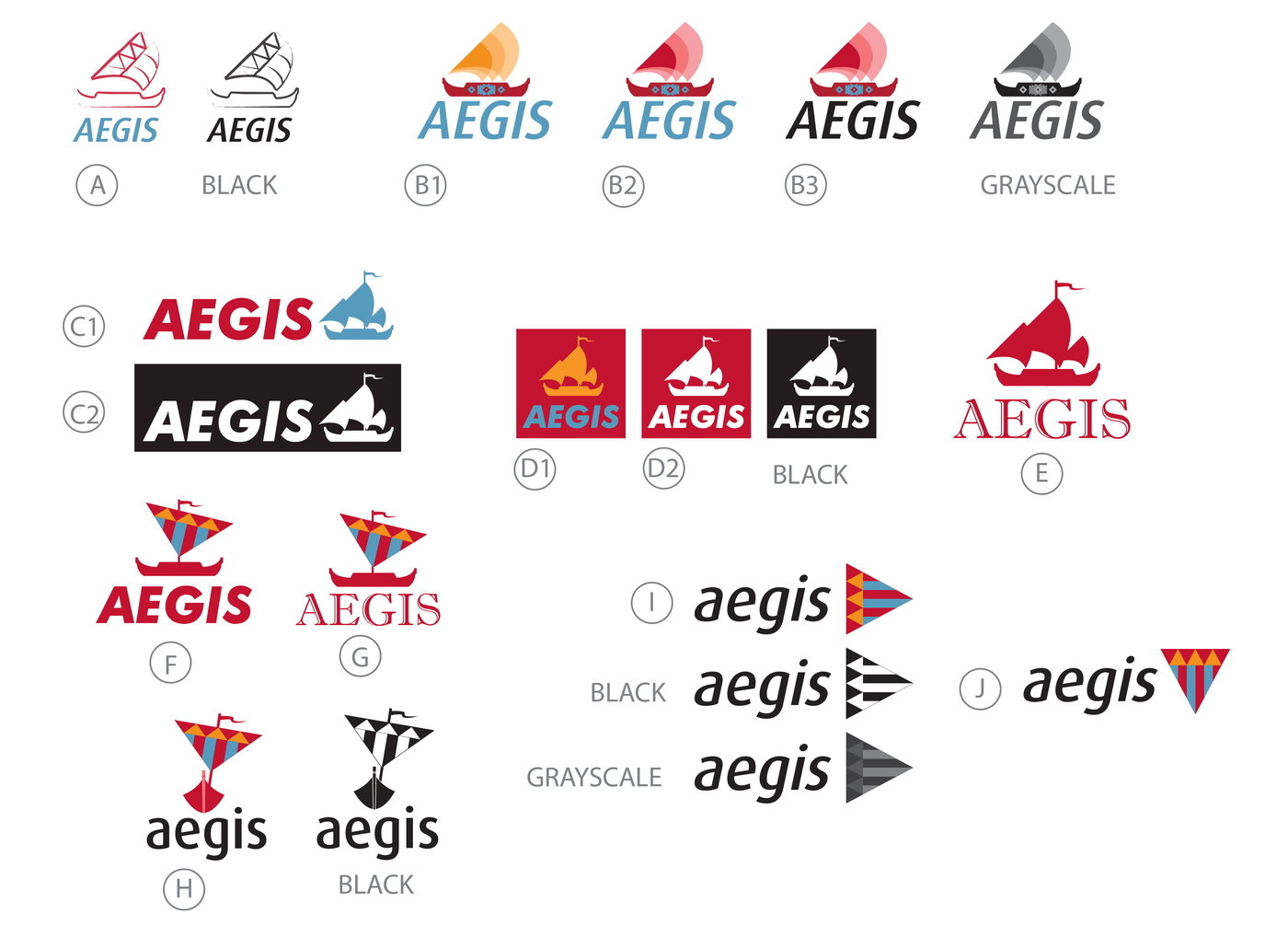 Aegis logo study by Francis Albert Martinez at Coroflot.com