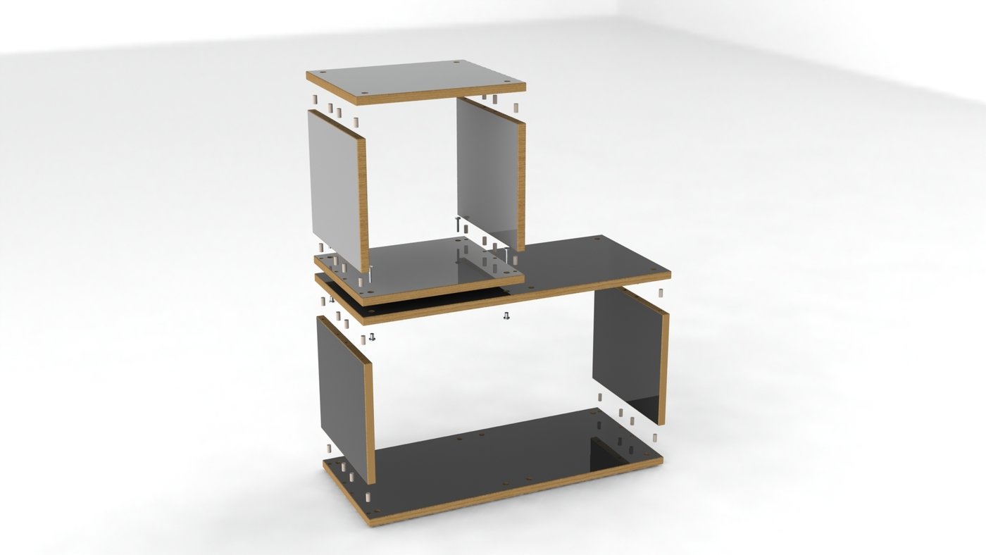 Flat Pack StorageMedia Unit by Ross Wilson at