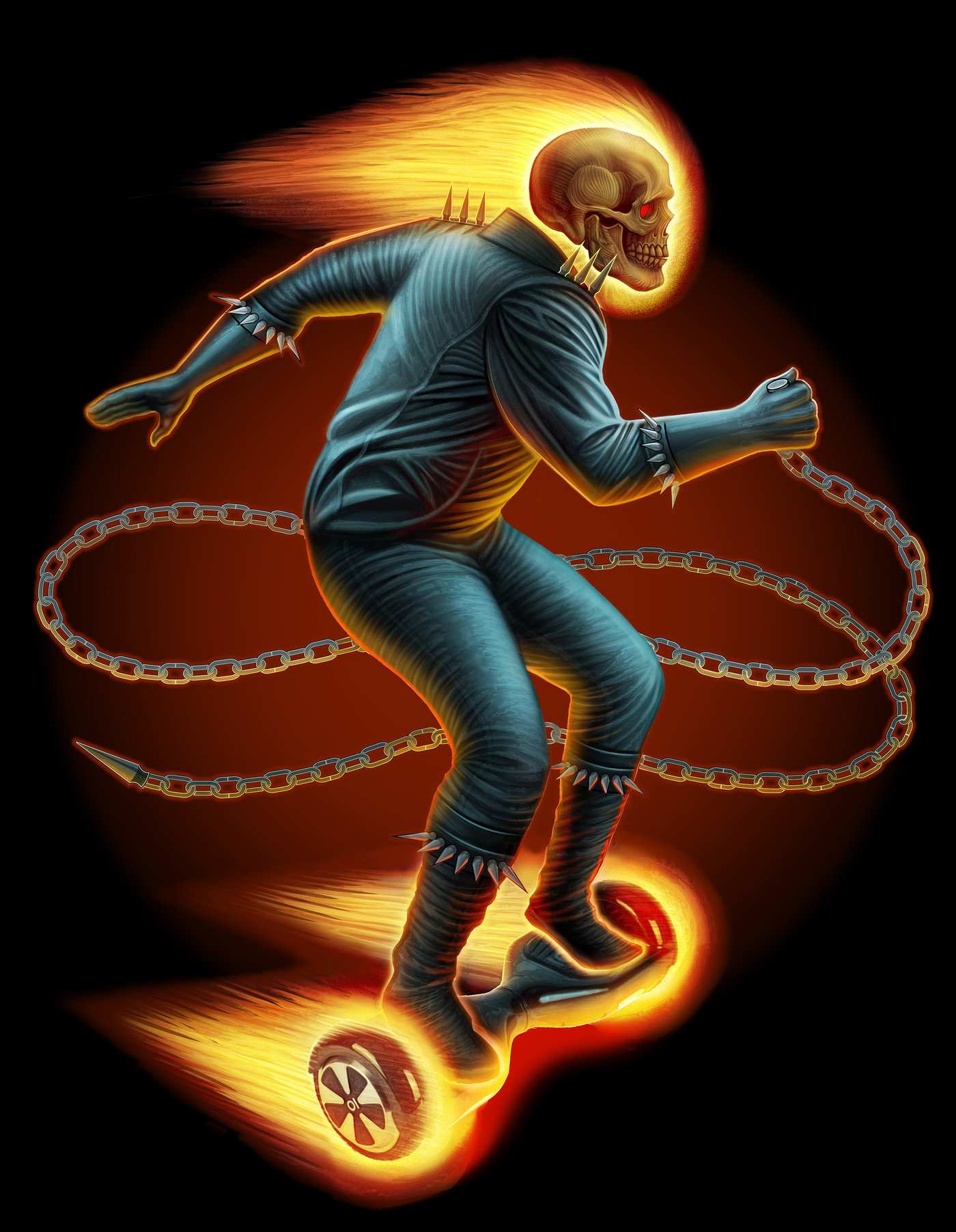 Ghost Rider Jump Scare Ghost Rider on a Hoverboard by Matt Curtis at Coroflot.com