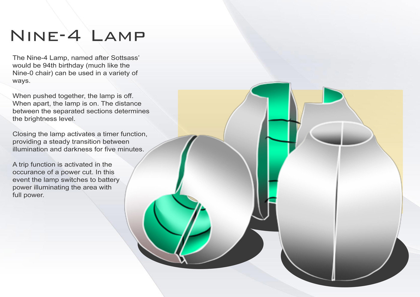 Nine - 4 Lamp by Steve Lewis at Coroflot.com