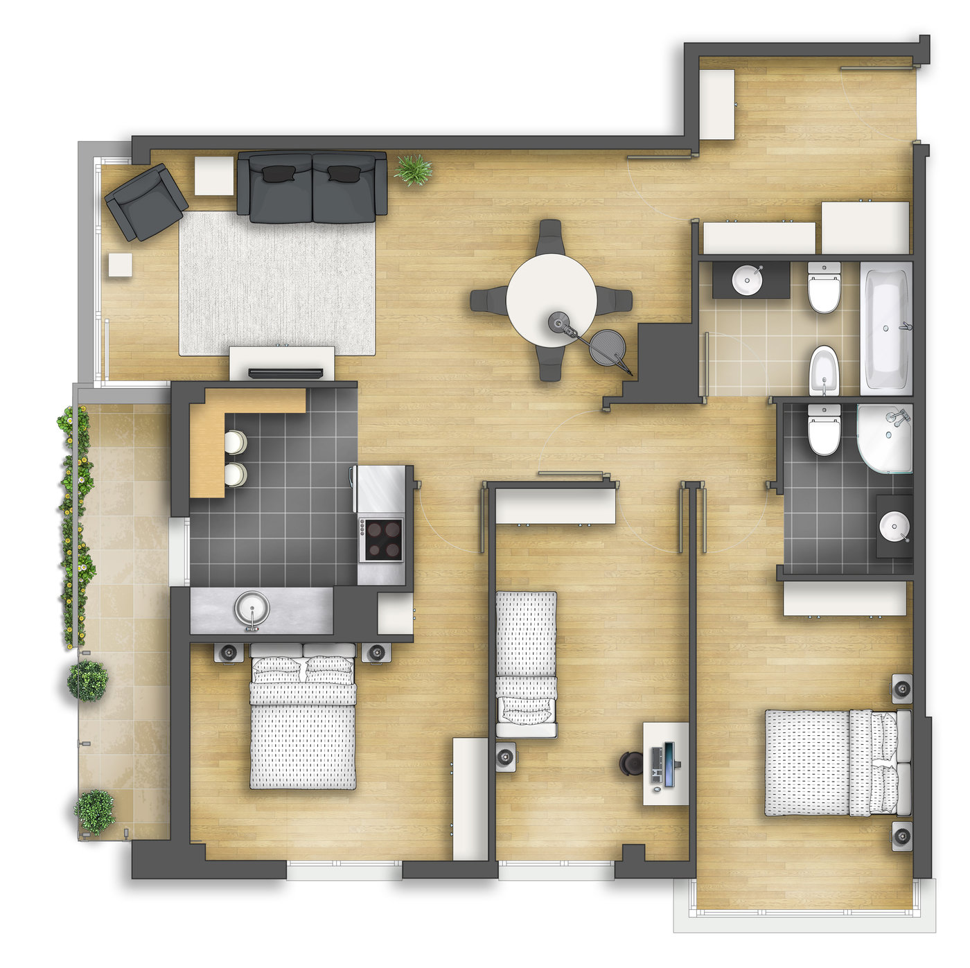 Floor plans by Alberto Talens Fernández at Coroflot.com