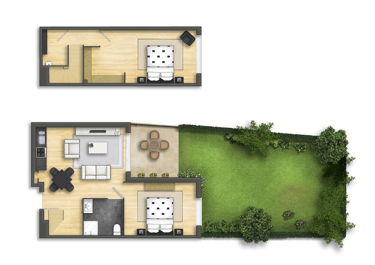 Floor plan rendering 28 by Alberto Talens Fernández at Coroflot.com