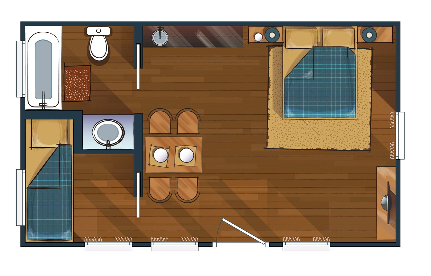 Floor plan rendering 4 by Alberto Talens Fernández at Coroflot.com