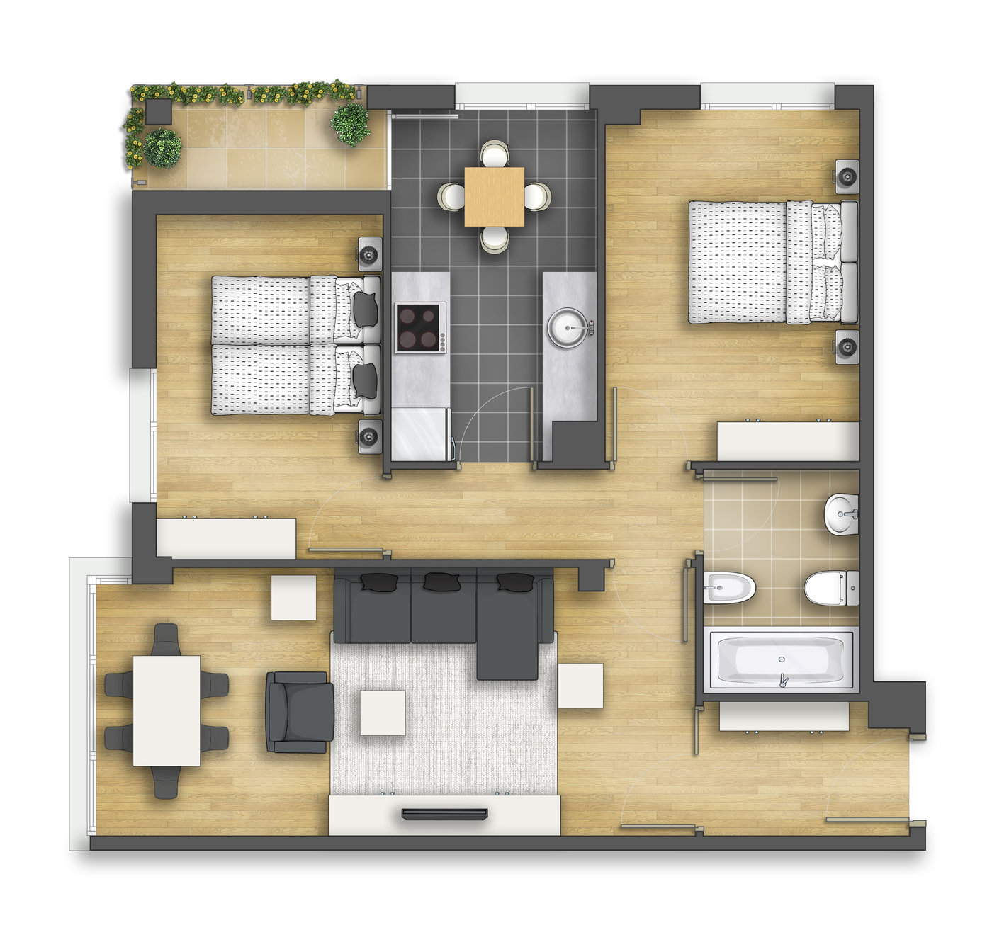 Floor plans by Alberto Talens Fernández at Coroflot.com