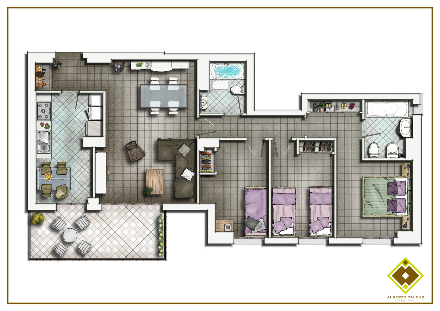 Floor plans by Alberto Talens Fernández at Coroflot.com