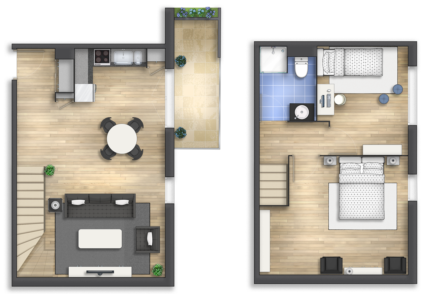 Floor plan rendering 16 by Alberto Talens Fernández at Coroflot.com