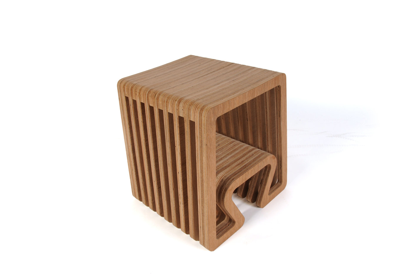 Jigsaw Plywood Stool by Jason Le at