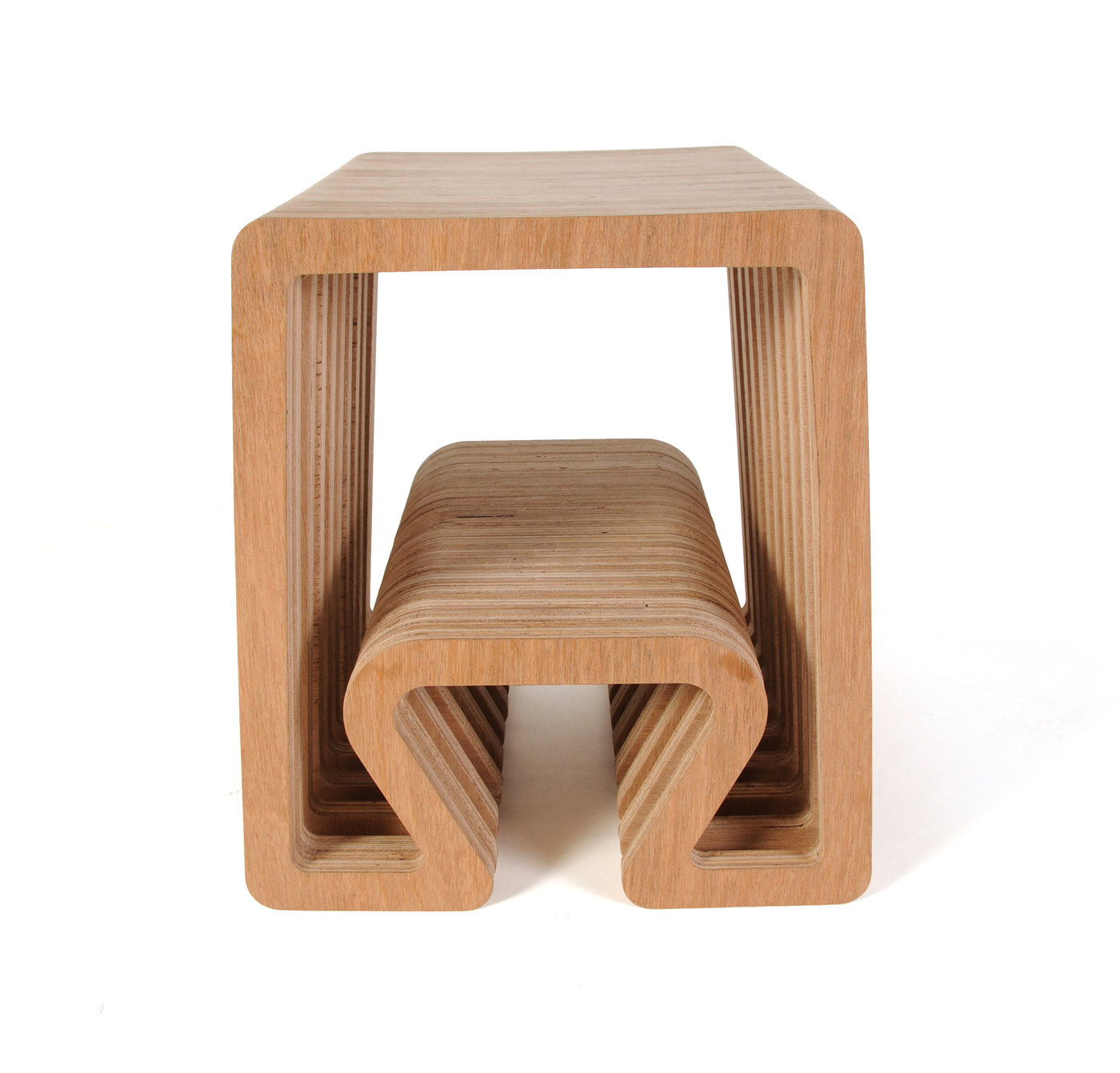Jigsaw Plywood Stool by Jason Le at