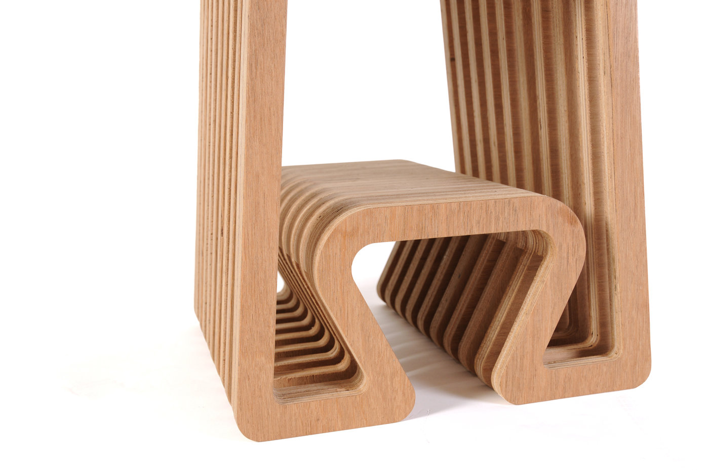 Jigsaw Plywood Stool by Jason Le at