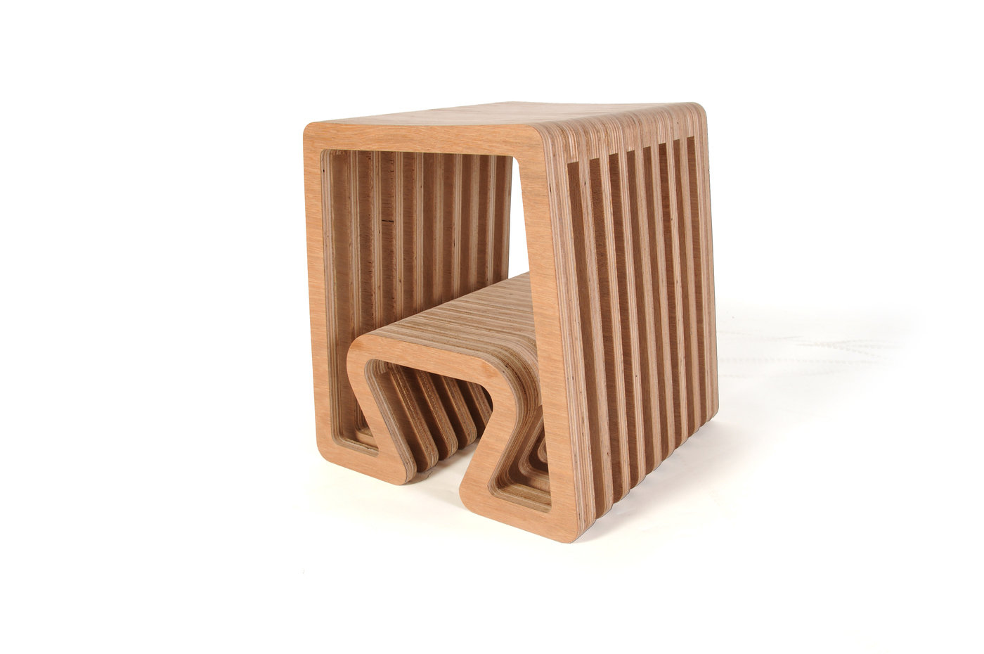 Jigsaw Plywood Stool by Jason Le at