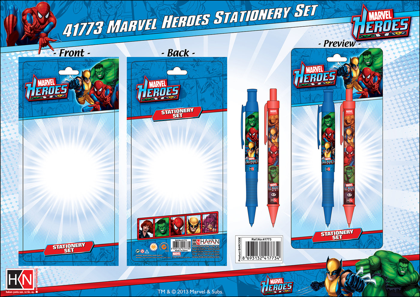 Marvel Heroes Stationery by ismail parlak at Coroflot.com