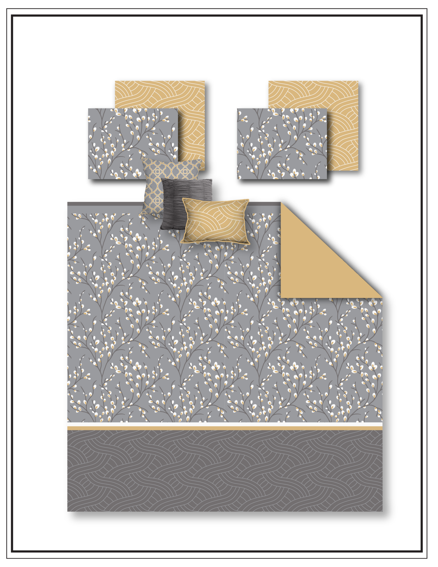 Pieced Embroidered Comforter Sets by Creighton Pickering at