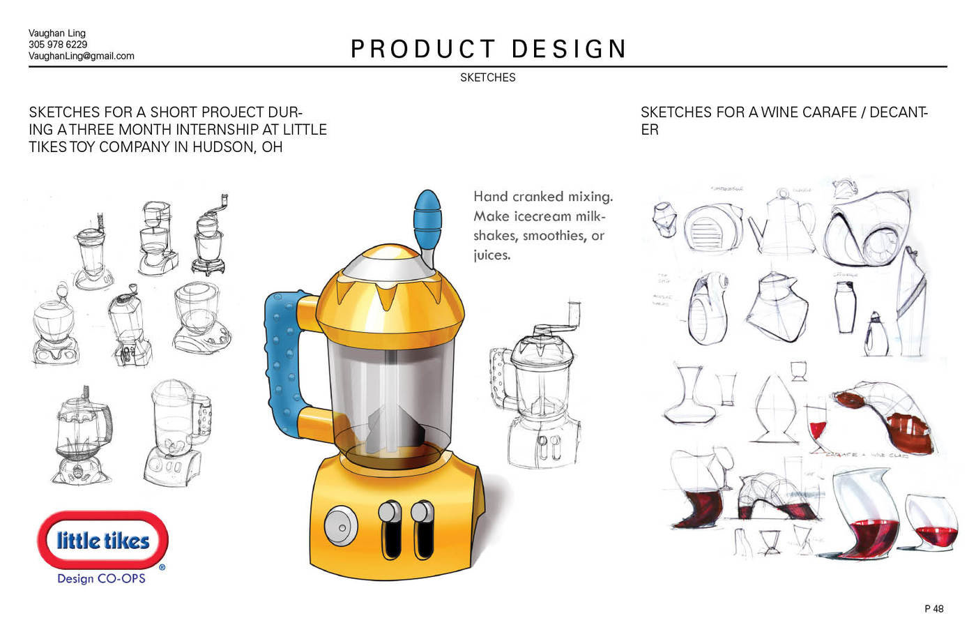 CV and Sketchbook by Vaughan Ling at