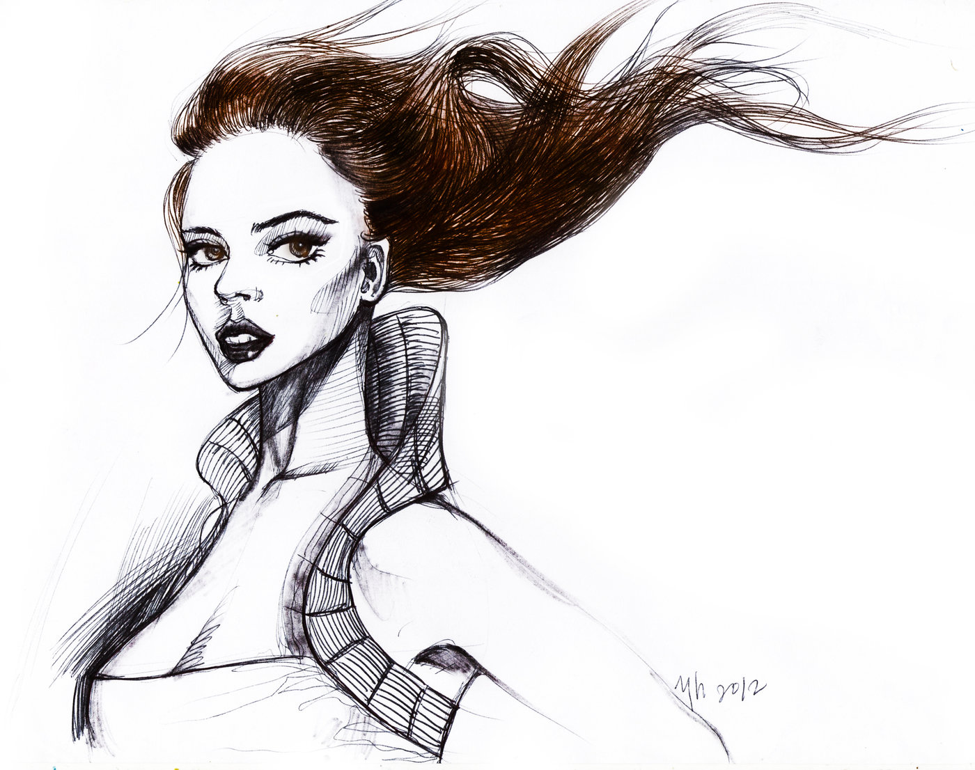 Fashion sketches by yong hwan Kwon at Coroflot.com