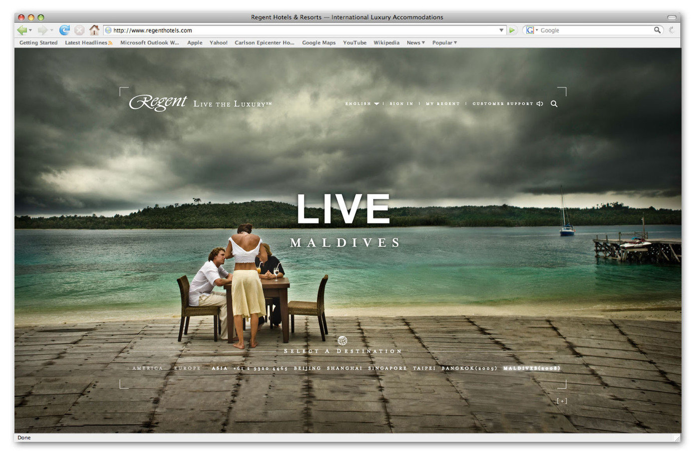 Regent Hotels site by Todd Dexter at