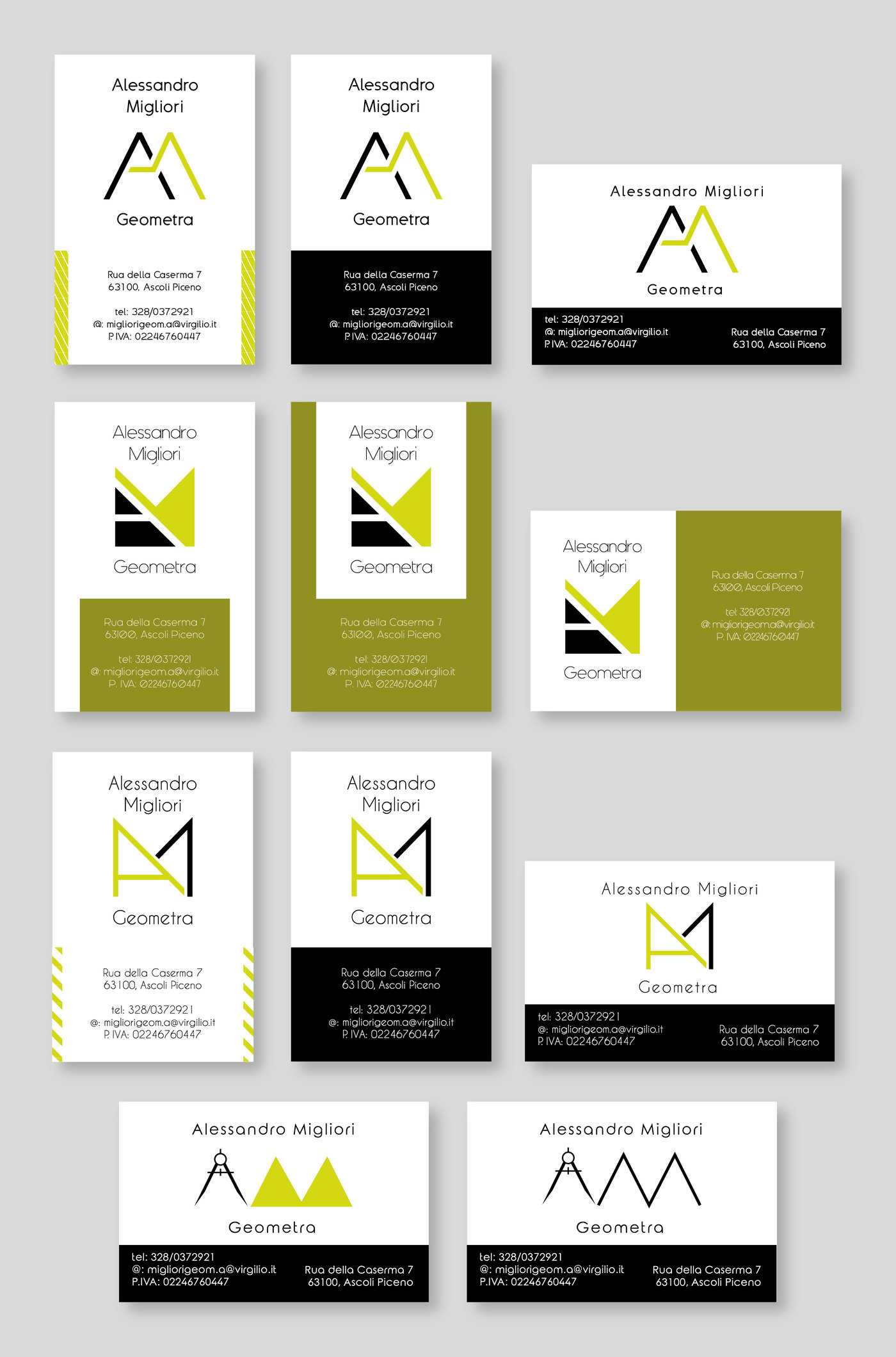 Logo e biglietto da visita per Alessandro Migliori, geometra by Antea