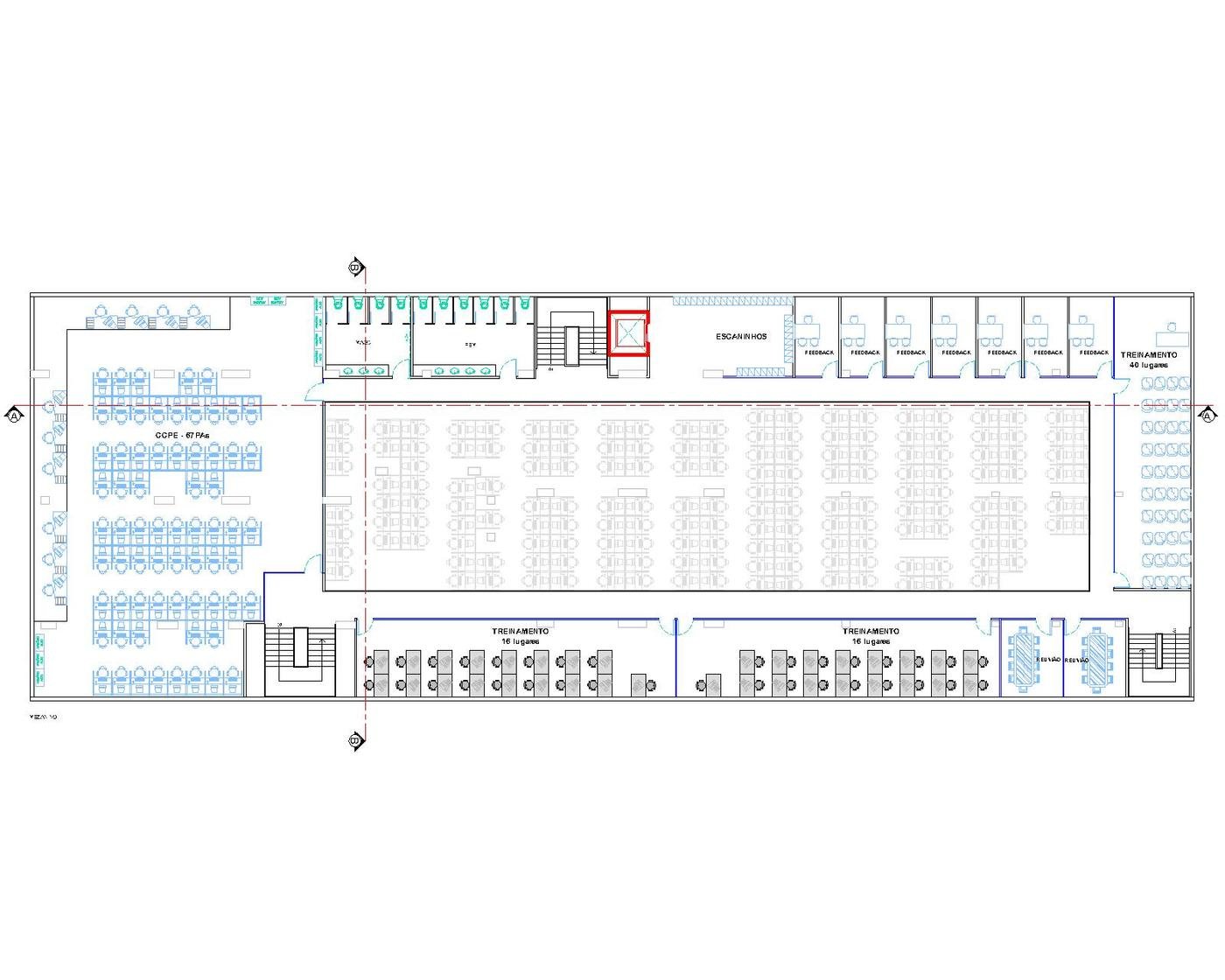 Layout Call Center Call Center - Projeto em CAD by Diego Friolin at Coroflot.com
