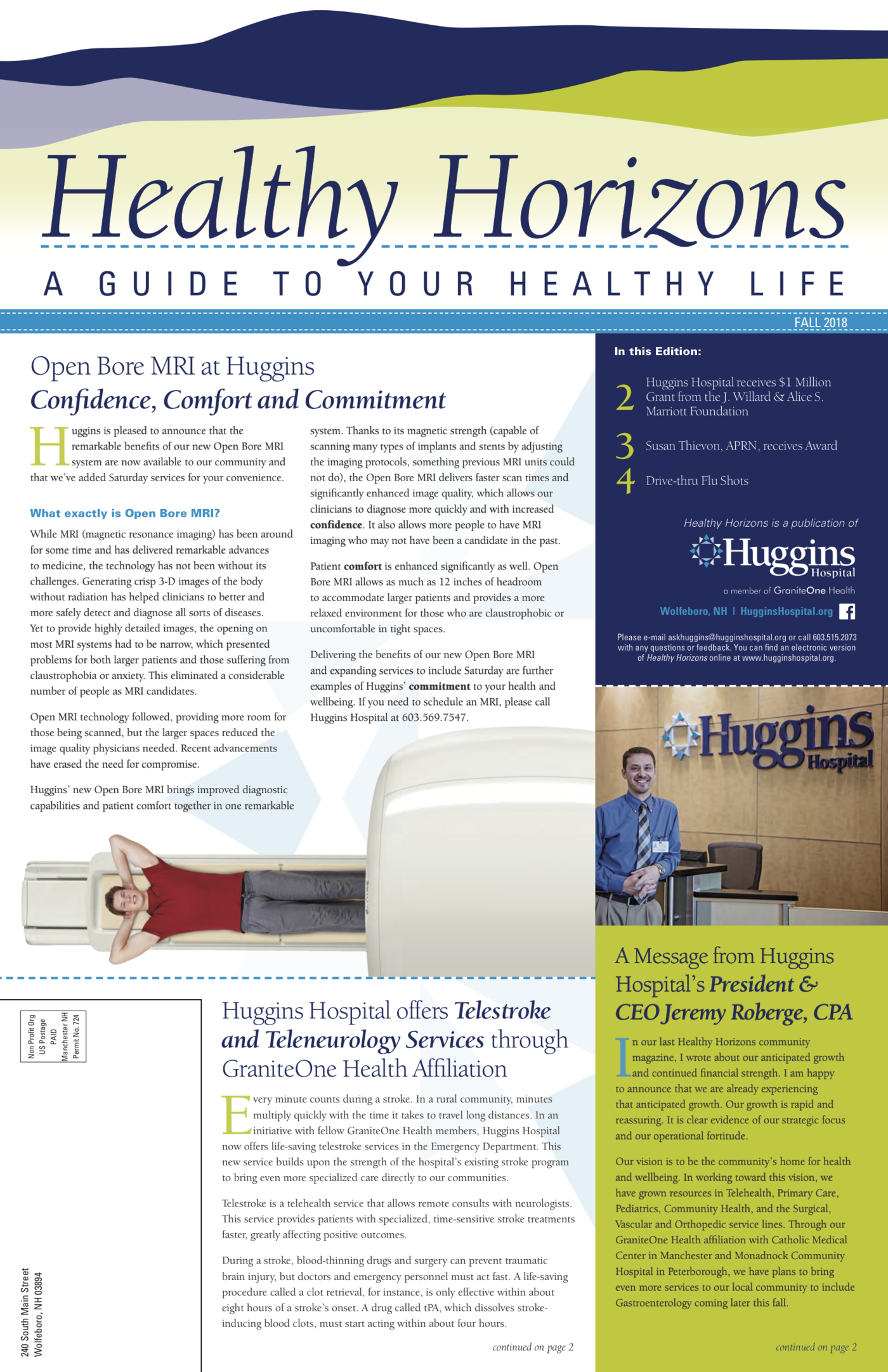 Huggins Hospital Newsletter Article by David MacGregor at