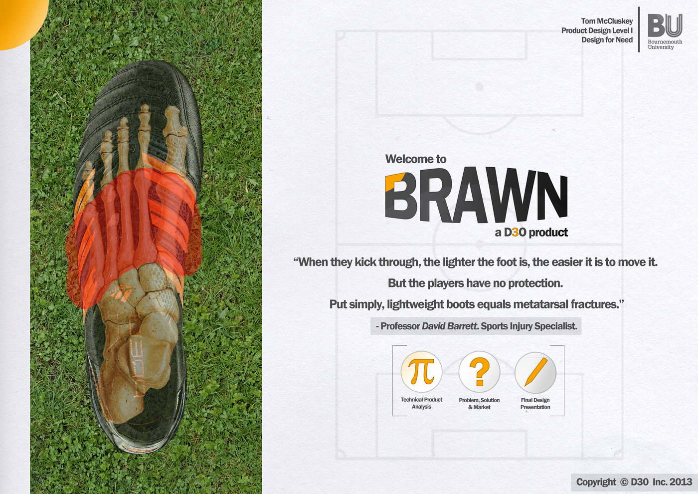 Design Project Brawn Football Boot by Tom McCluskey at