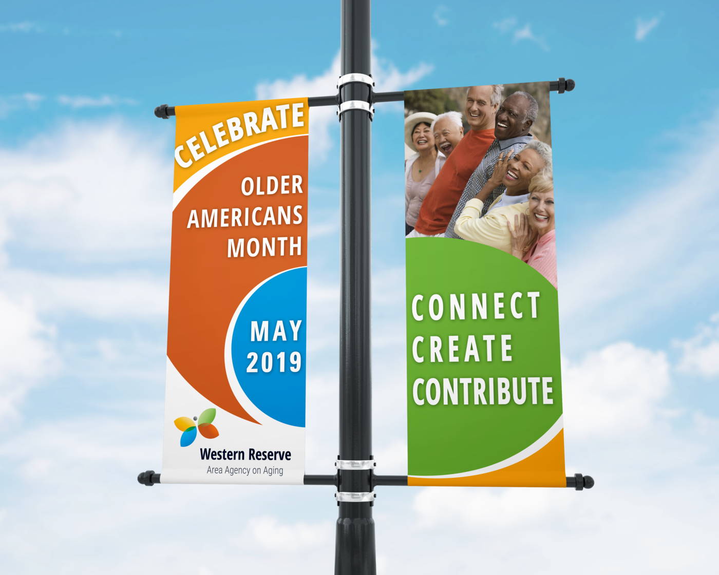 Light post banners by Amber Counihan at