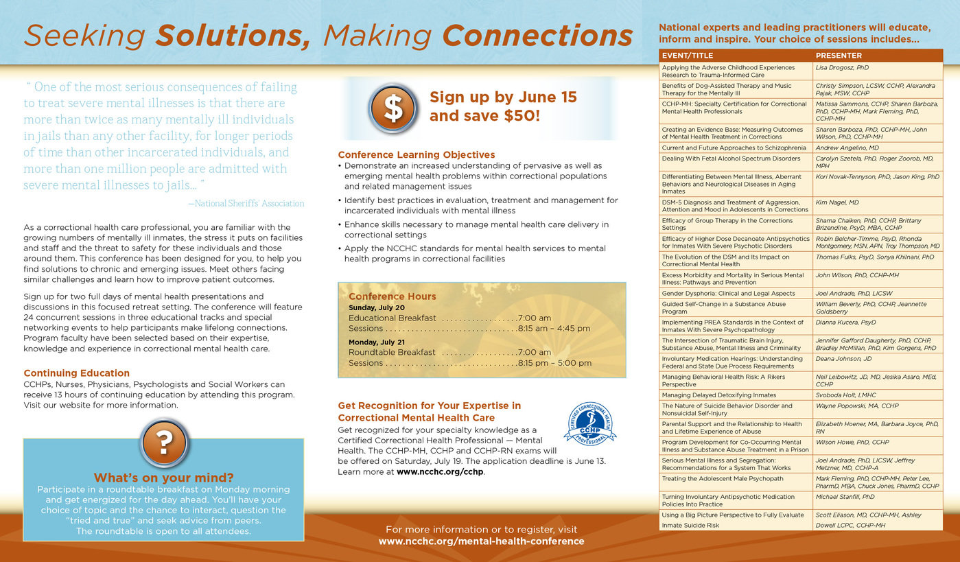 NCCHC 2014 Mental Health Conference Theme by Jill Cooper at