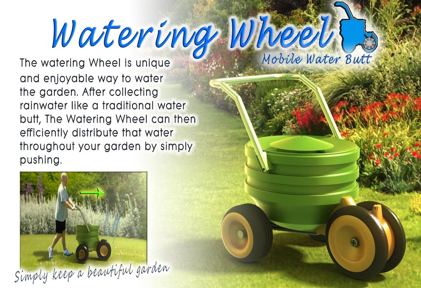Watering Wheel. B&Q garden product design competition. by David Wildman