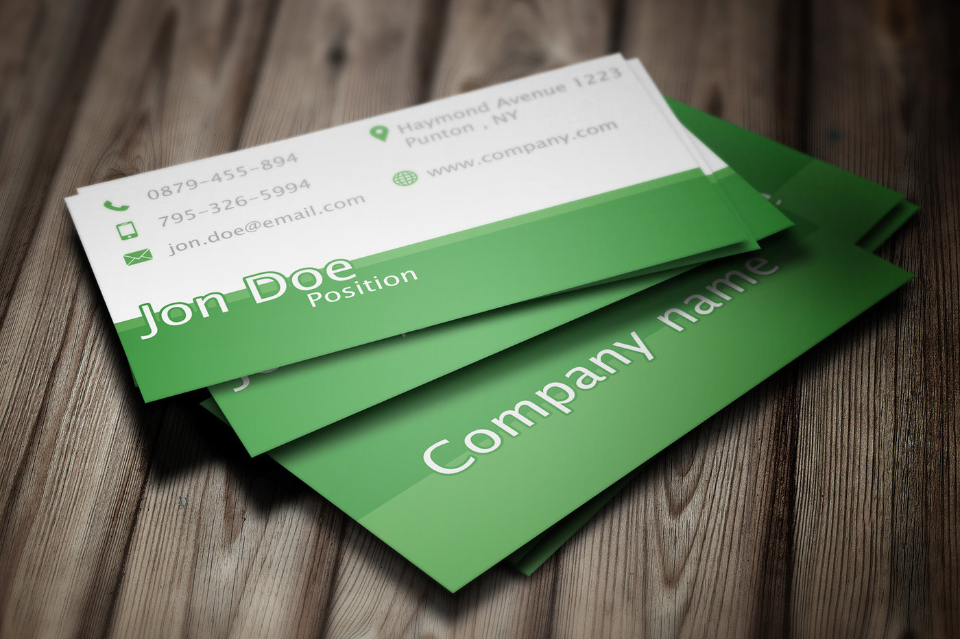 Elegant Green Business Card PSD Template by Borce Markoski at