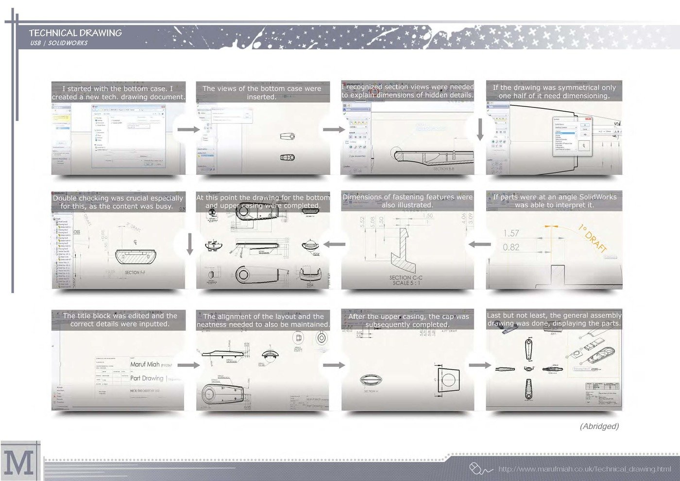 Usb Scanner Drawing USB Technical Drawing by Maruf Miah at Coroflot.com