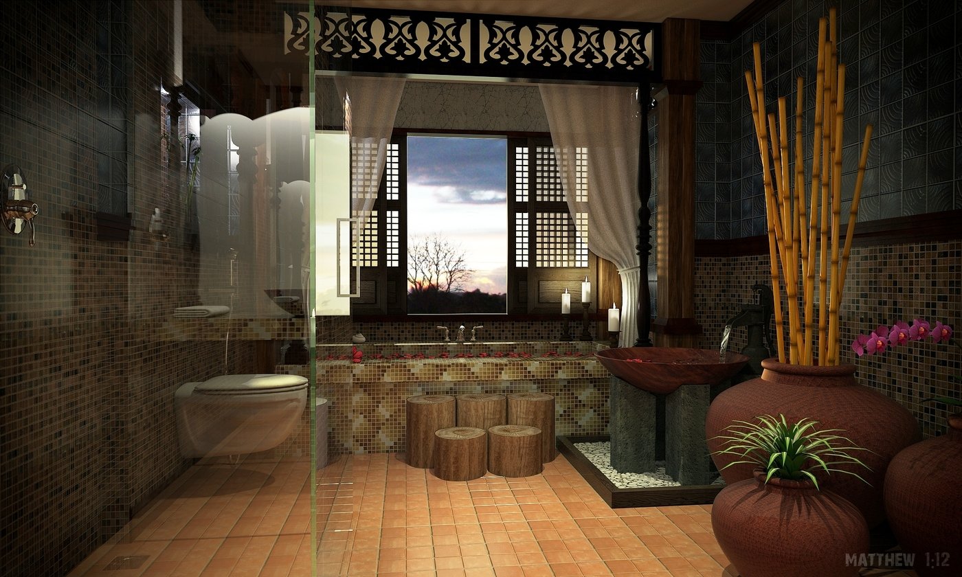 Filipino Inspired Bathroom by Matthew Sorianosos at