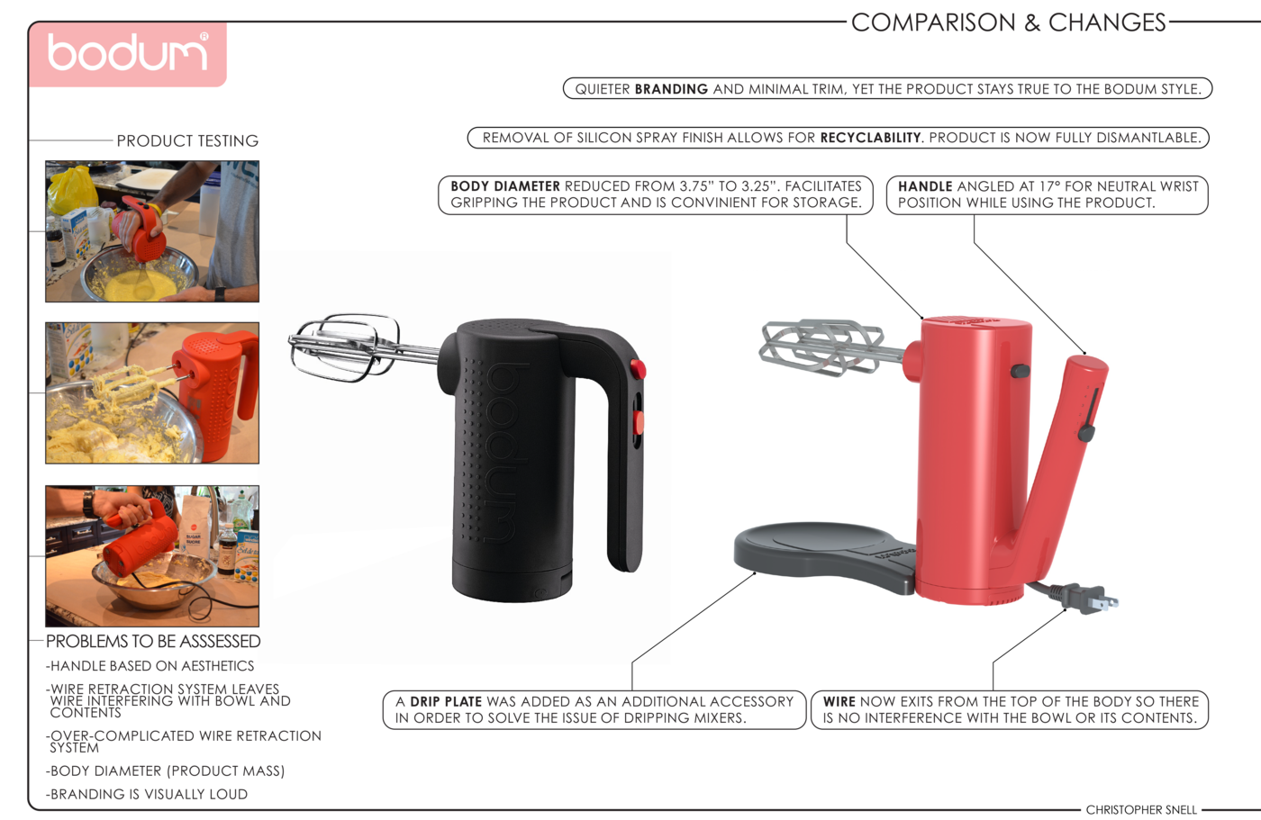 Bodum hand Mixer Redesign by Christopher Snell at