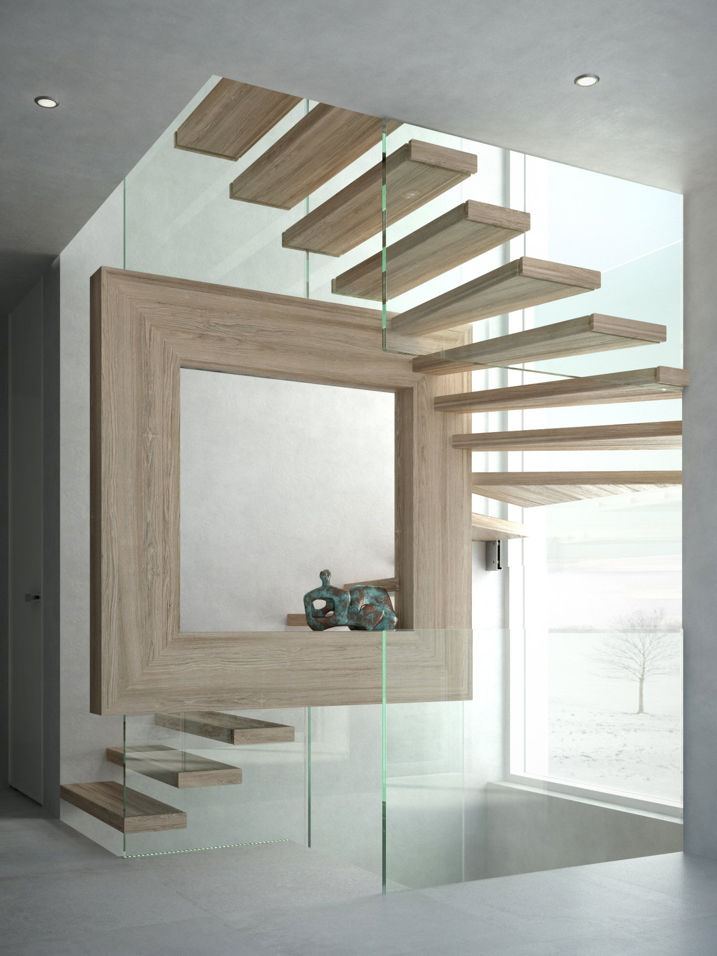 Mistral Floating Mirror by Benjamin Friedl at Coroflot.com