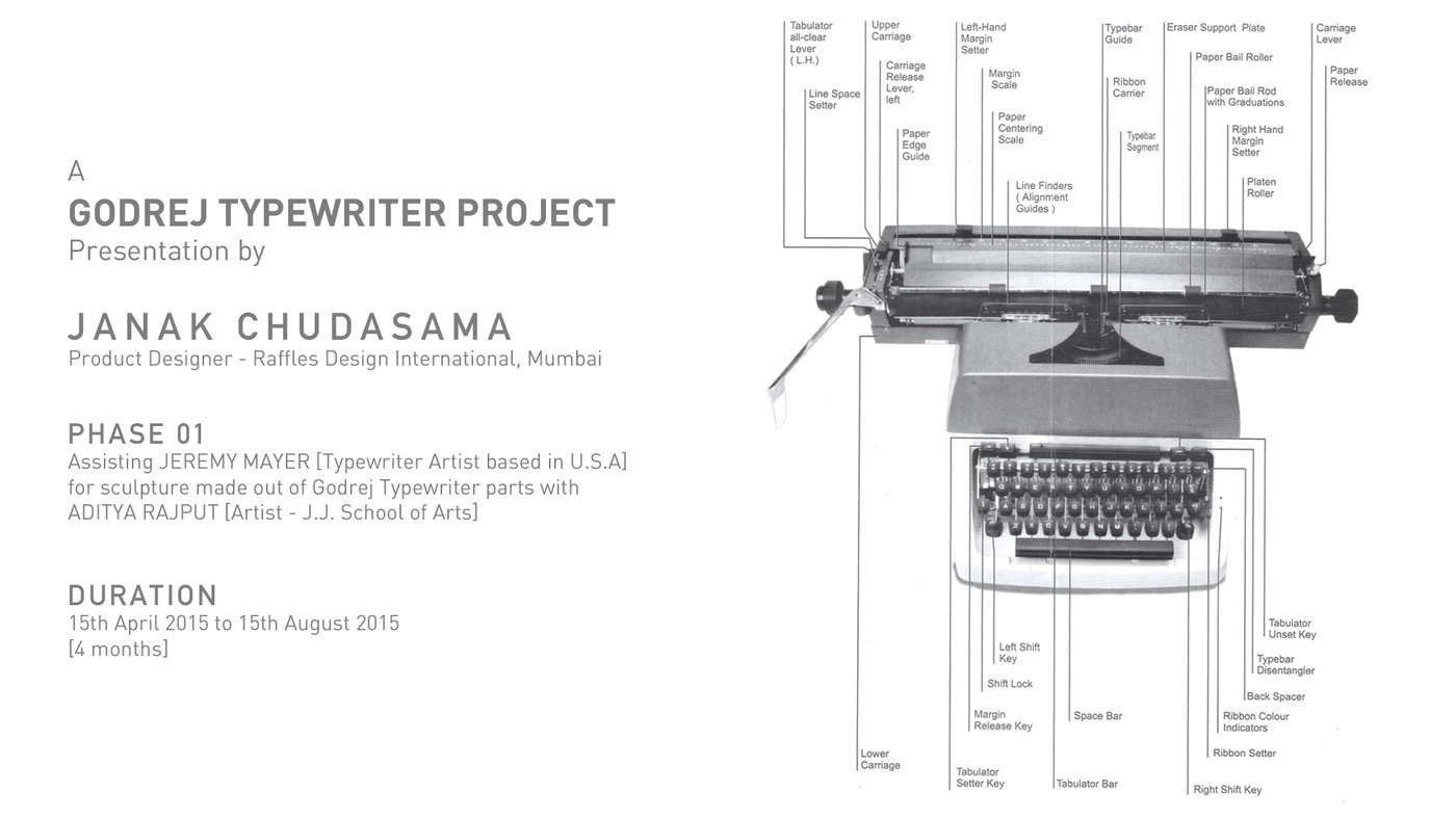01 GODREJ, TYPEWRITER 2.0 THE START by JANAK CHUDASAMA at