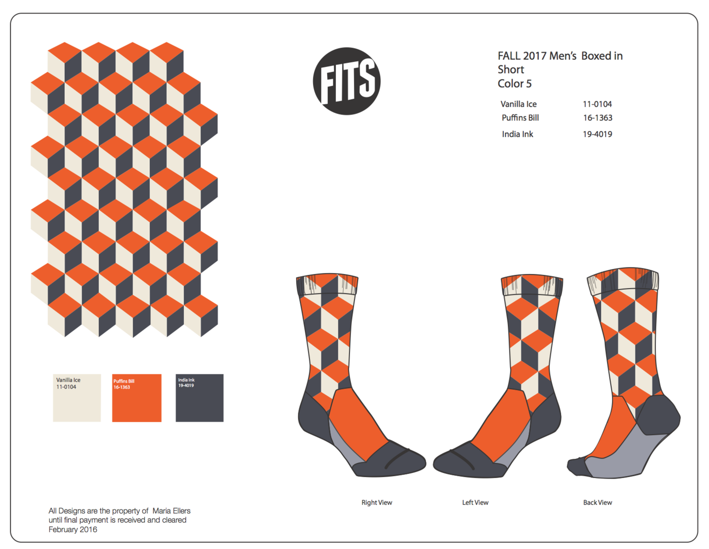 Fits Knit Sock Design by Maria Ellers at
