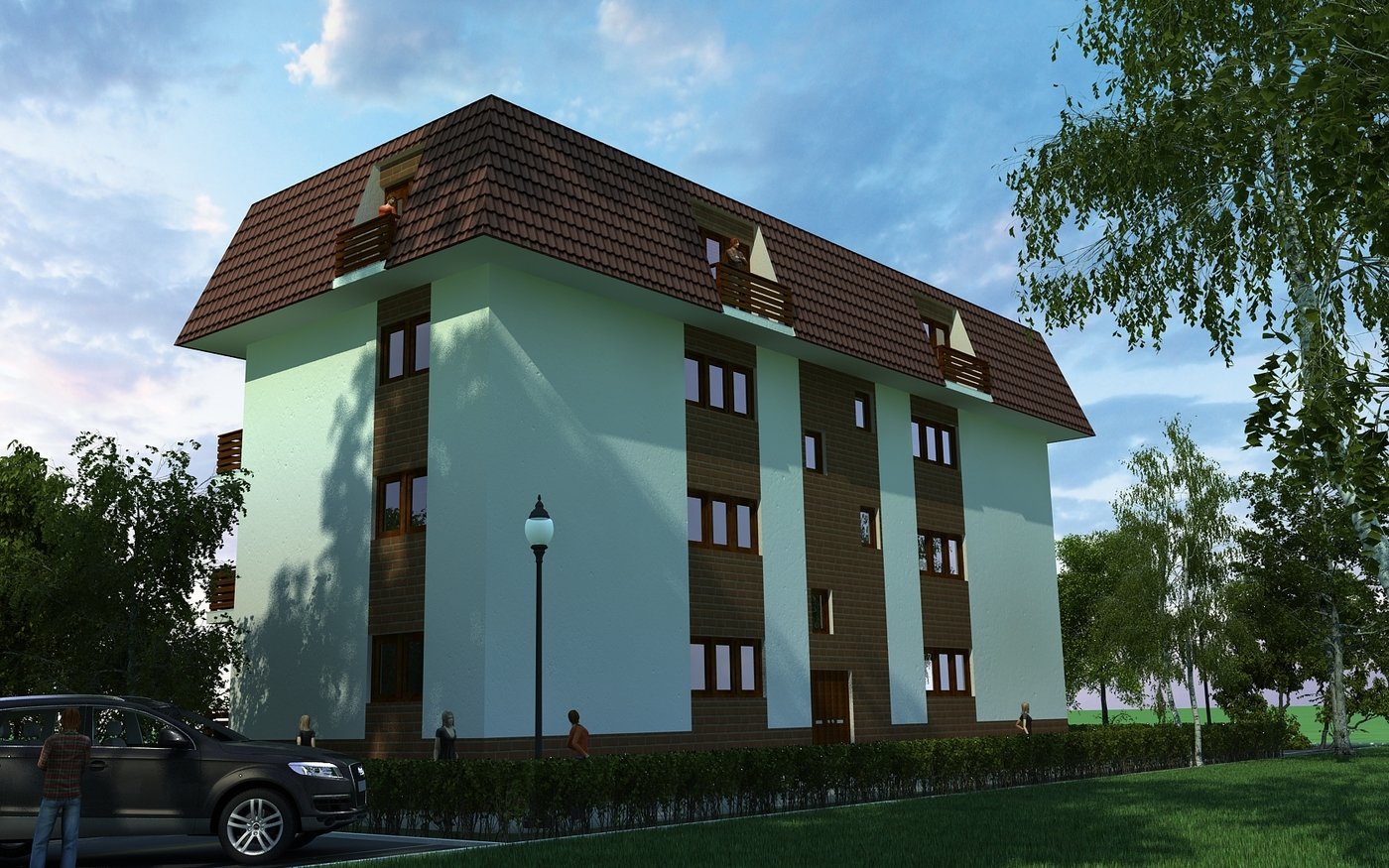 Apartments for sale, building, Bucharest, Romania by Aurel Lucian