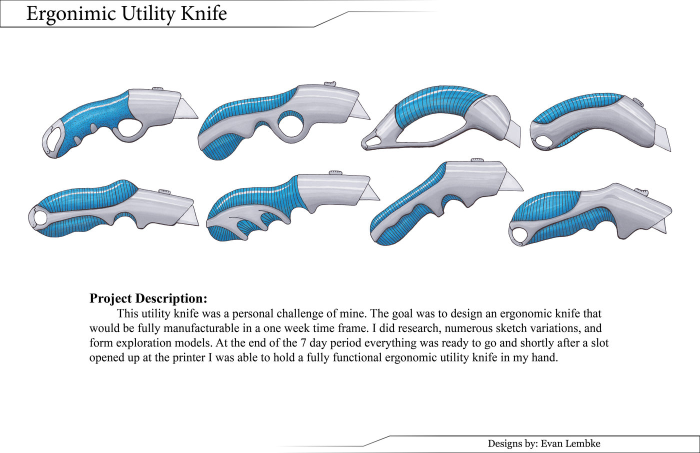 Ergonomic Utility Knife by Evan Lembke at