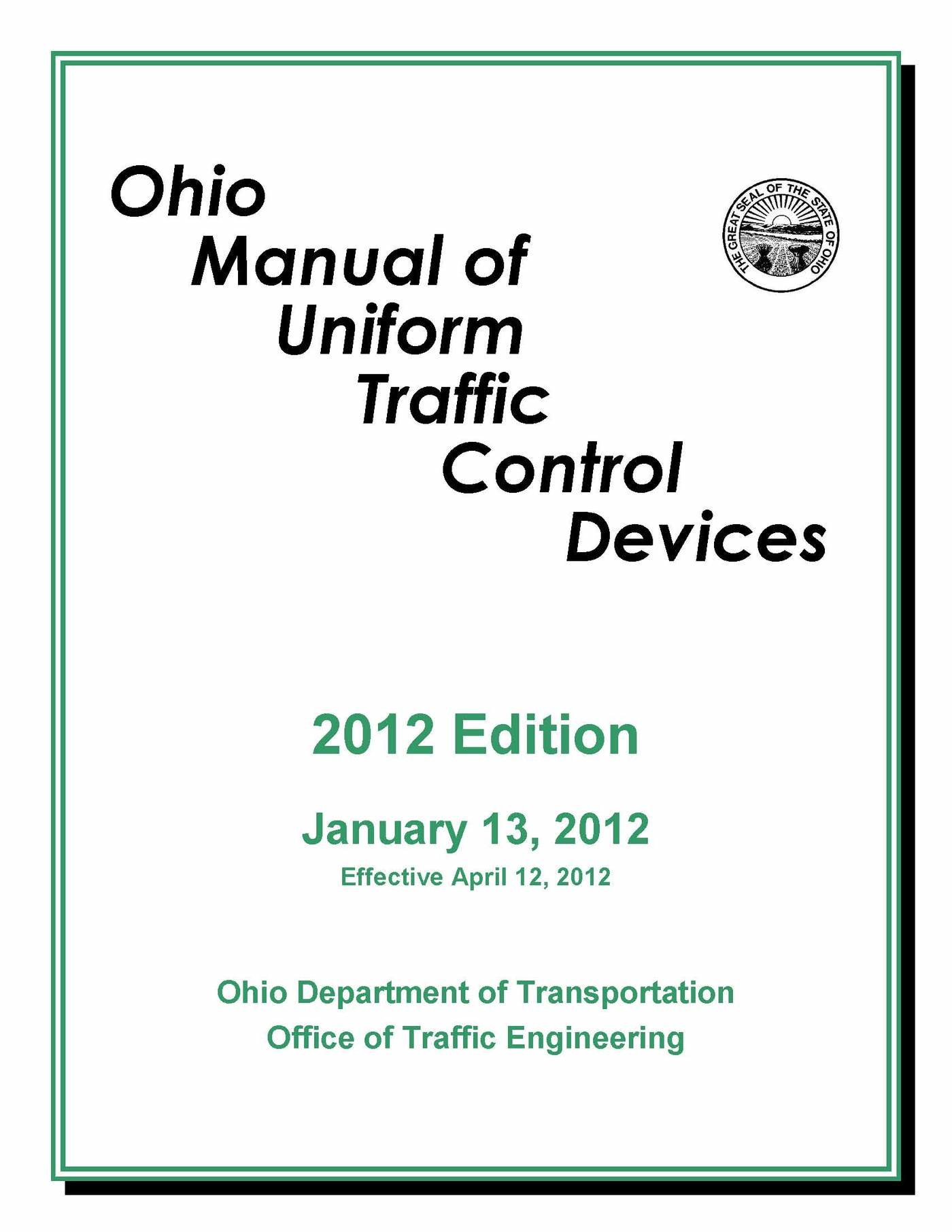 Ohio Manual of Uniform Traffic Control Devices by Matthew Hawk at Coroflot.com