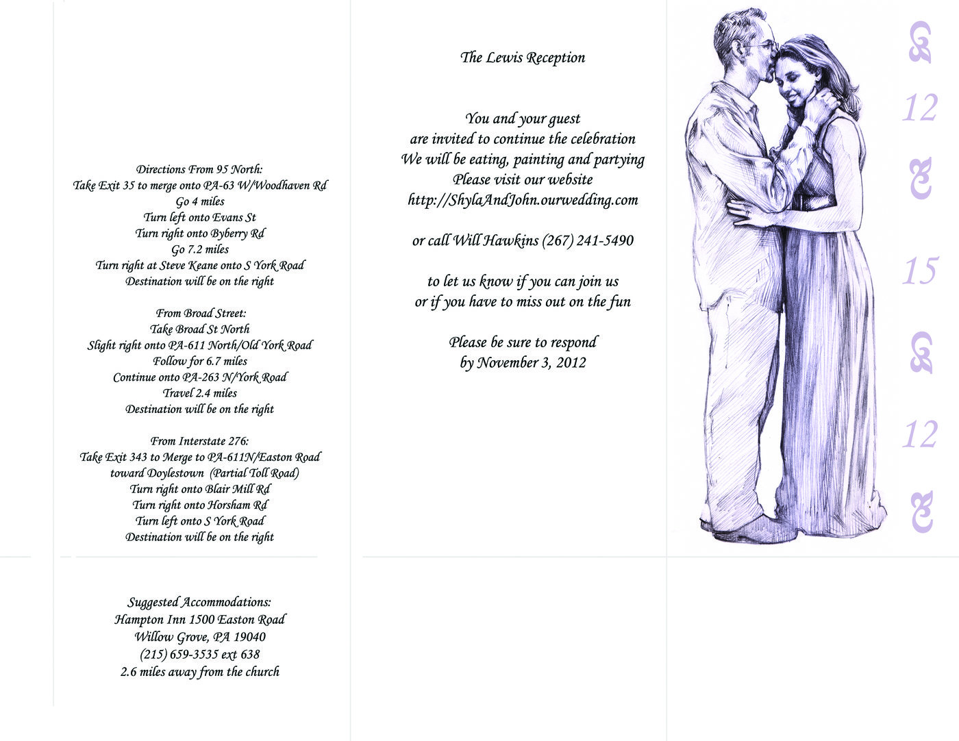 Wedding invitation by John Lewis at