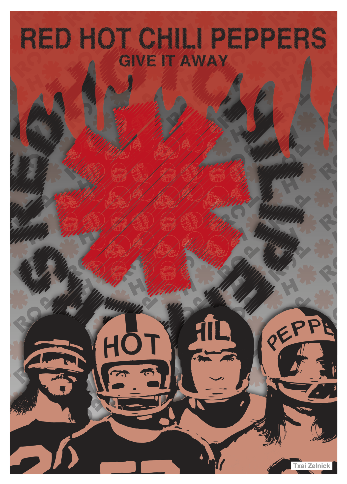 Cartaz de banda Red Hot Chili Peppers by Txai Zelnick at
