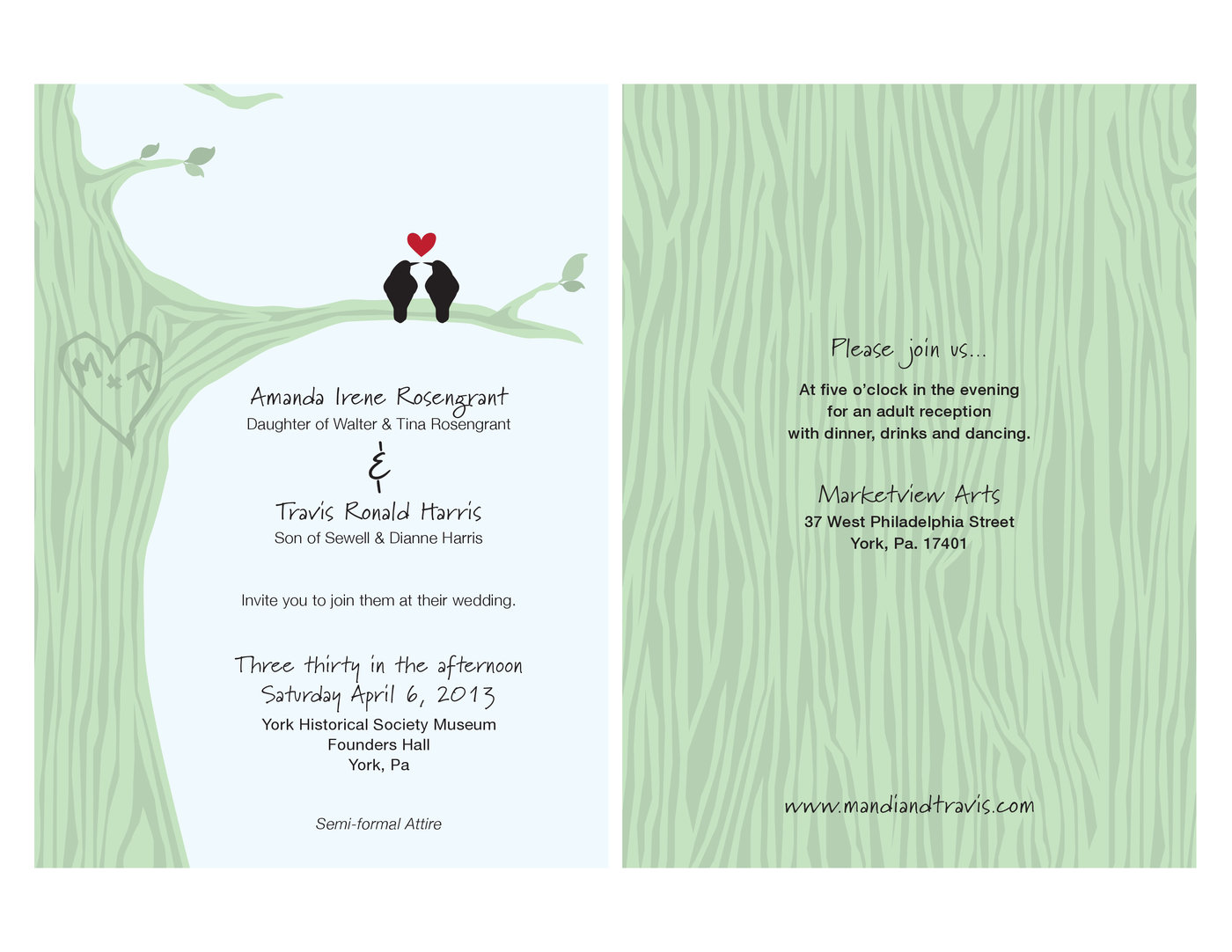 Travis And Mandi s Wedding Invitation By LUCAS CORISH At Coroflot