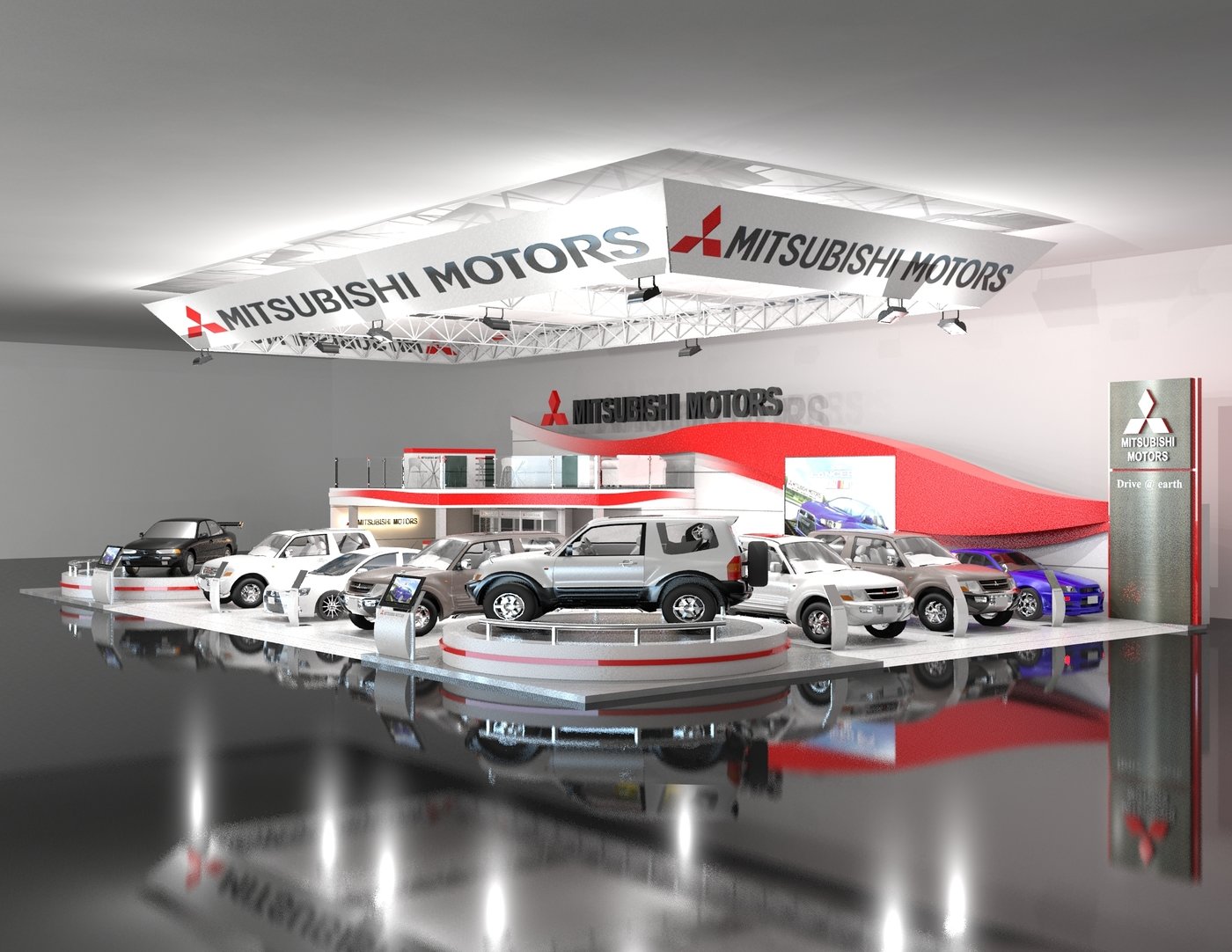 Mitsubishi Booth Design Proposal by Richard Gemaguim at