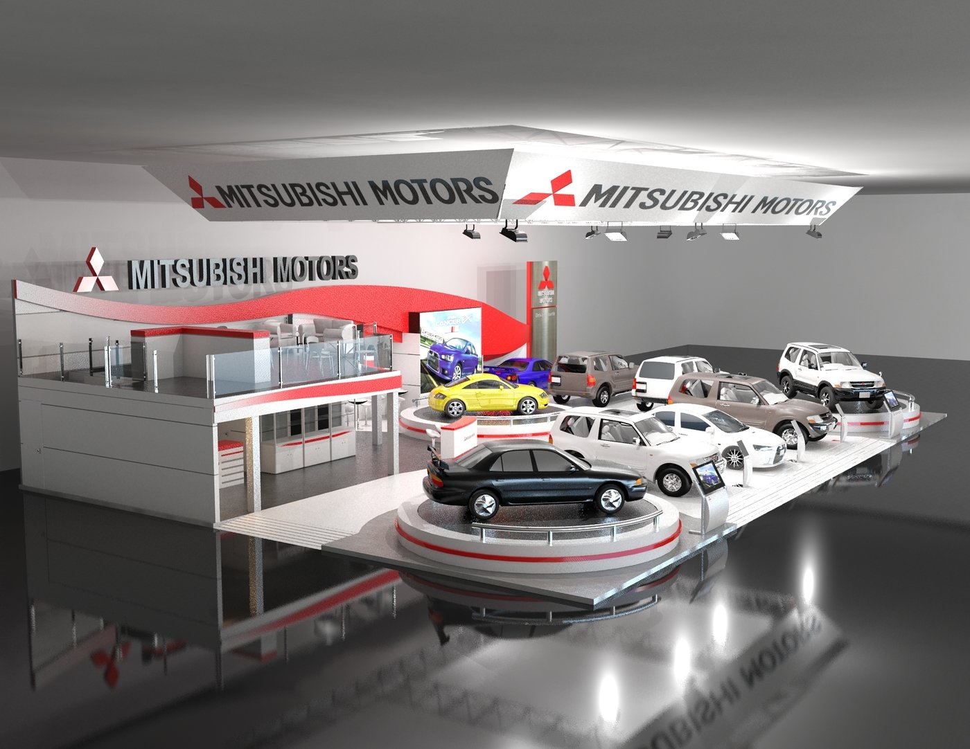 Mitsubishi Booth Design Proposal by Richard Gemaguim at