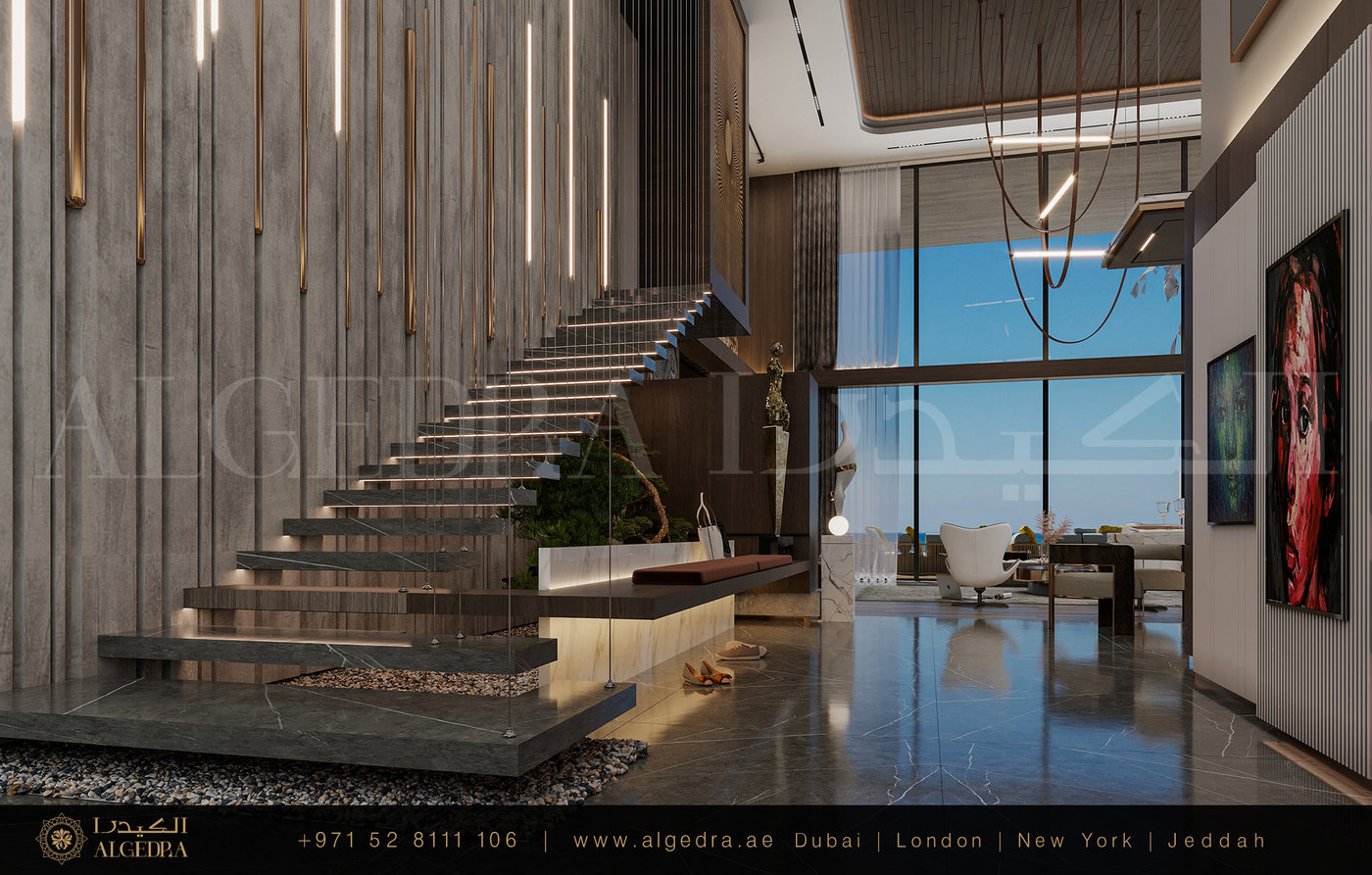 Luxurious Villa Entrance Design by ALGEDRA by ALGEDRA Interior Design ...