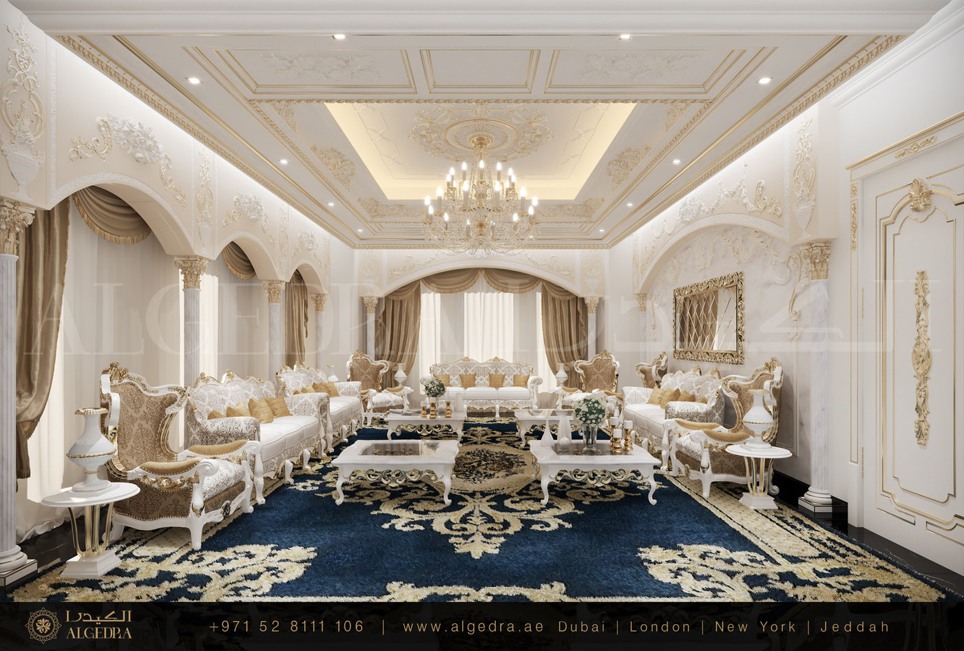 Classic Style Majlis Design by ALGEDRA by ALGEDRA Interior Design at ...