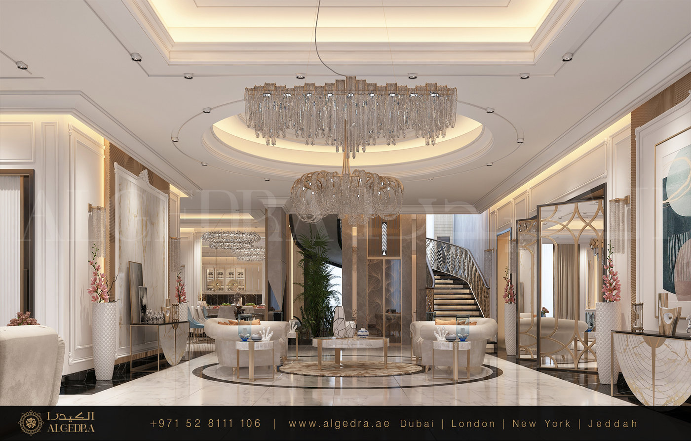Luxurious and Contemporary Style Entrance Design by ALGEDRA by ALGEDRA ...