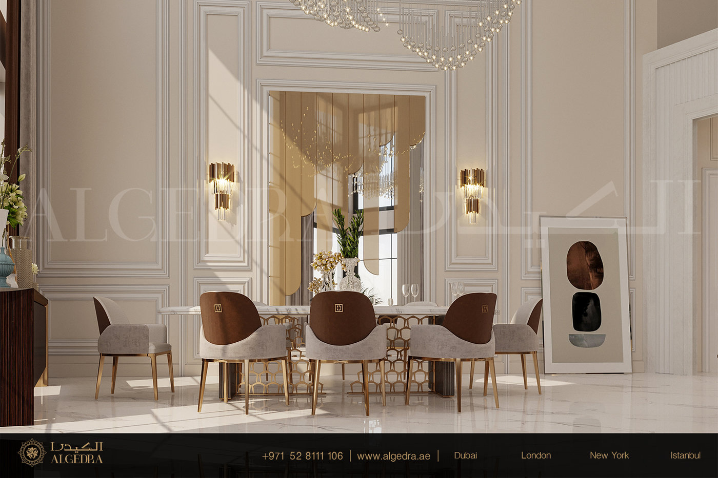 Neo-classic Style Dining Room Design by ALGEDRA Interior Design at ...