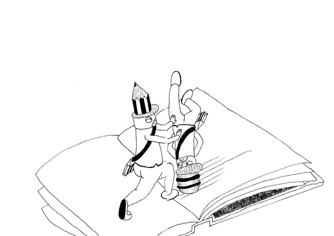 Pencil and eraser story by Kung Chun Chan at