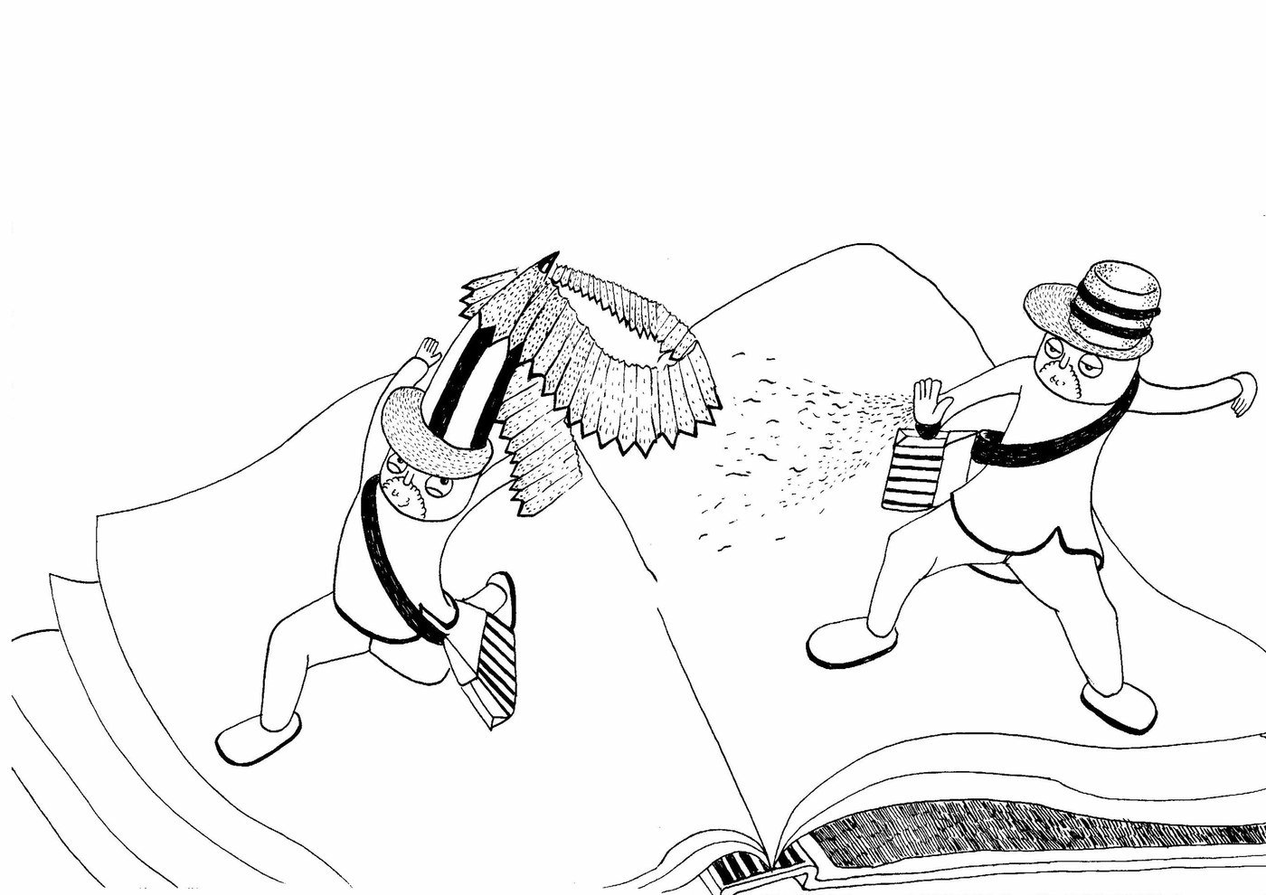 Pencil and eraser story by Kung Chun Chan at