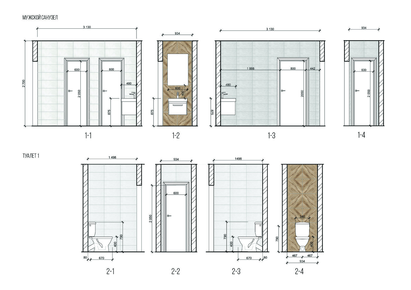 construction drawings (tile layout in the bathroom) by Dupleva Xenia at ...