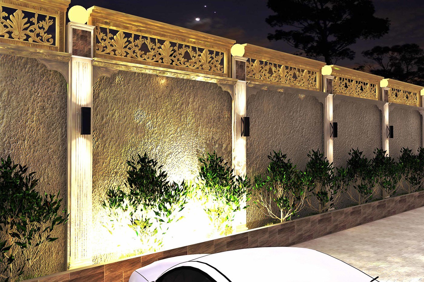 boundary wall design by Israr Ahmed at Coroflot.com