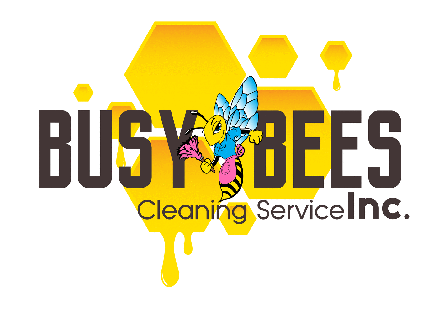 Busy Bees Cleaning Service Logo by Dustin Soto at